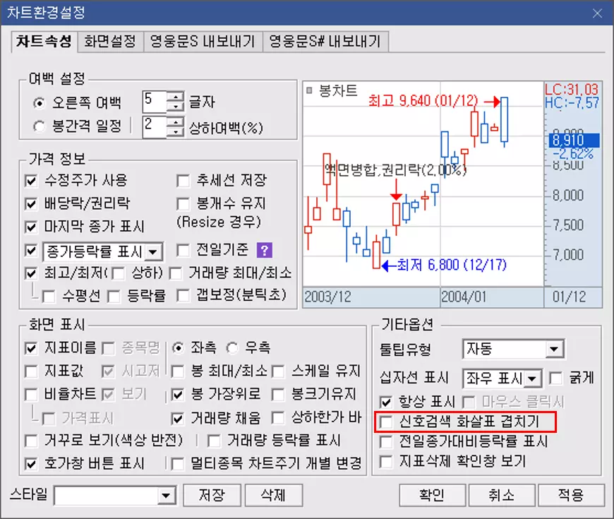 차트에 화살표가 겹쳐 보이는 현상 (5)