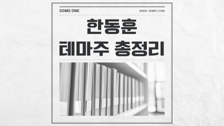 한동훈 관련주 42종목 총정리 (한동훈 테마주)