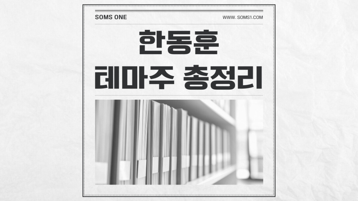 한동훈 관련주 42종목 총정리 (한동훈 테마주)